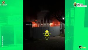 Se incendia bodega de Palmilla, en Chalma 
