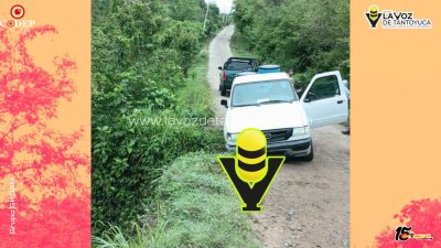 Camioneta estuvo a punto de volcar en camino rural de Cerro Azul