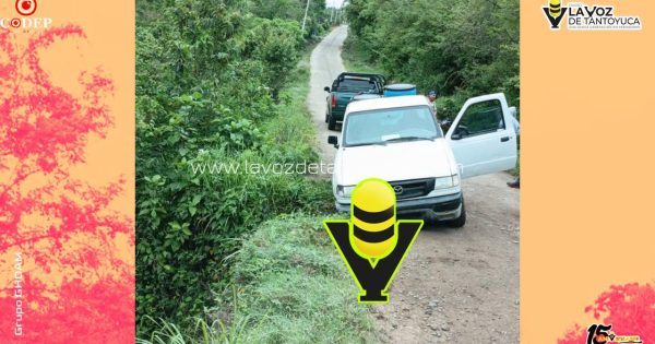Camioneta estuvo a punto de volcar en camino rural de Cerro Azul