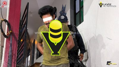 Detienen a hombre por agredir a su pareja en Centro de Tantoyuca