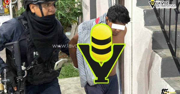 Detienen a hombre por agredir a su papá, en Tantoyuca