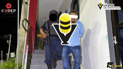 Detienen a sujeto tras alterar el orden público en pleno centro de Tantoyuca