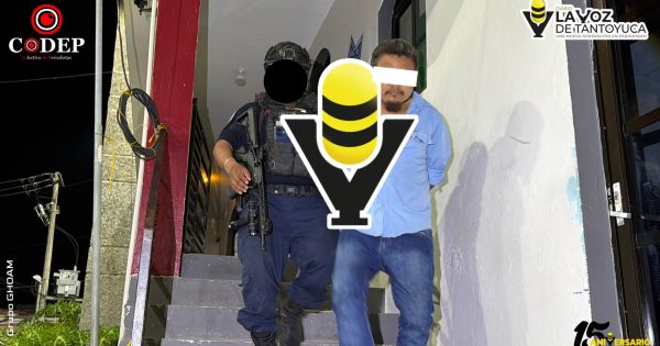 Detienen a sujeto tras alterar el orden público en pleno centro de Tantoyuca
