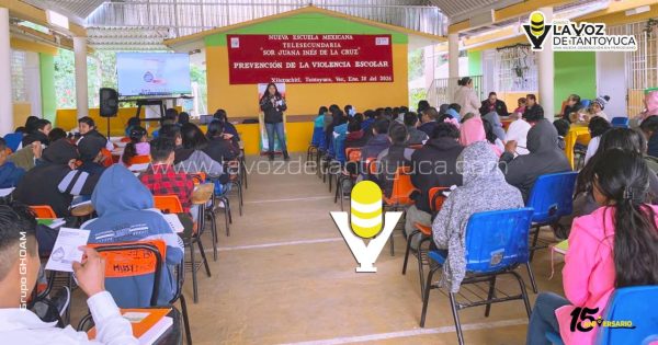 Promueven prevención de violencia escolar en Telesecundaria de Xiloxúchitl