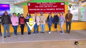 Promueven prevención de violencia escolar en Telesecundaria de Xiloxúchitl