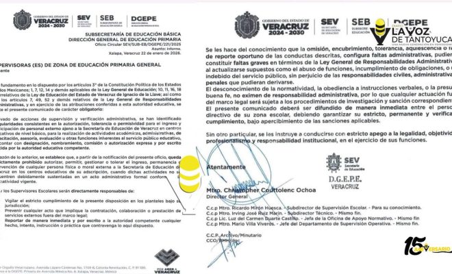 SEV prohíbe ingreso de personal externo a escuelas de educación básica sin autorización formal