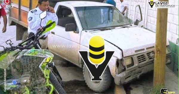 Conductor resulta lesionado tras chocar contra un poste, en El Higo